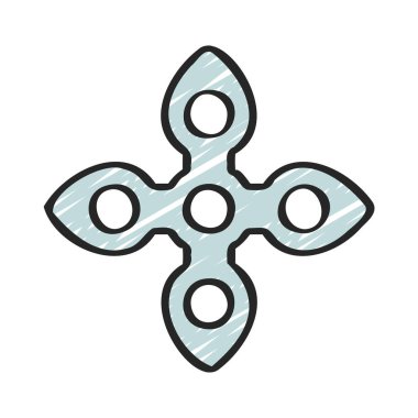 Yıldız Ağı ikon vektör illüstrasyonu atılıyor