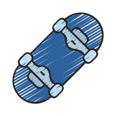 Kaykay web simgesi vektör illüstrasyonu