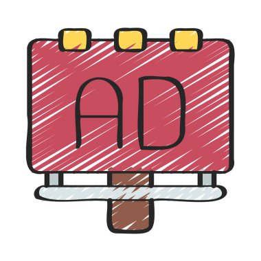 Billboard Uzay simgesi vektör resimlemesi sat