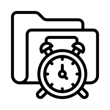 Alarm Saat Dizini simgesi, vektör illüstrasyonu 