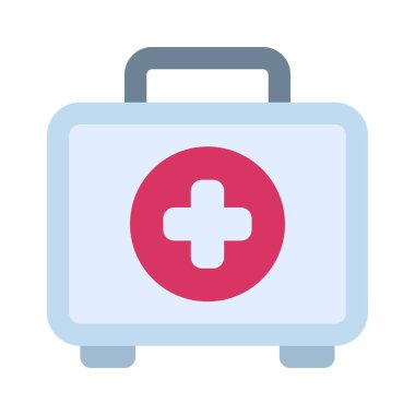 İlk yardım kiti web simgesi vektör illüstrasyonu