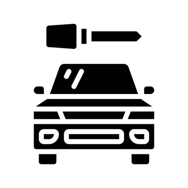 Otomobil Anahtarı ikon vektör çizimi