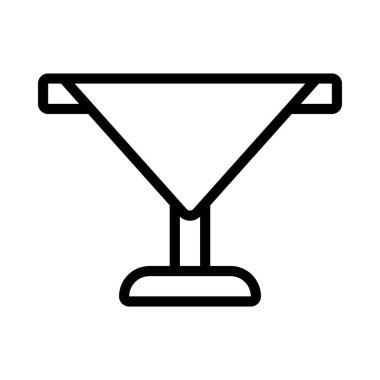 Restoran Tablosu düz simgesi, vektör illüstrasyonu 