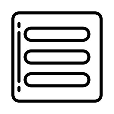 menü düz simgesi, vektör illüstrasyonu 