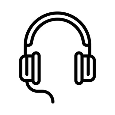 kulaklık simgesi vektör illüstrasyonu
