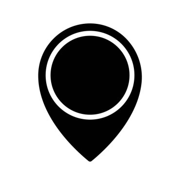 Basit konum simgesi, vektör illüstrasyonu