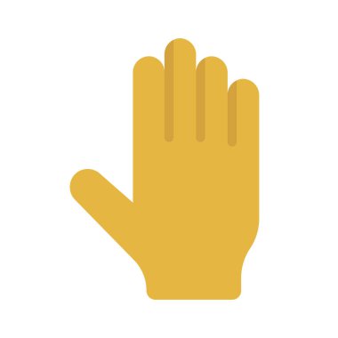 Dört Parmak Düz Simge, vektör illüstrasyonu 