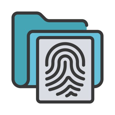 Başparmak Yazdırma Dizini simgesi, vektör illüstrasyonu 