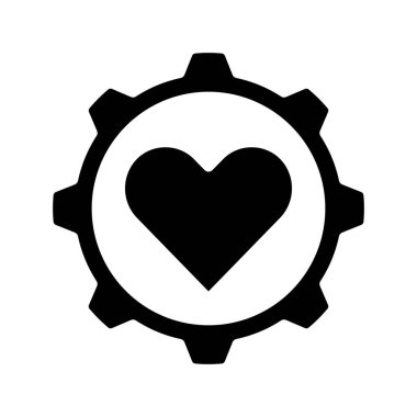 Aşk Yönetimi simgesi, vektör illüstrasyonu