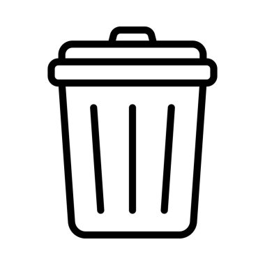 Atık Bin web simgesi vektör illüstrasyonu