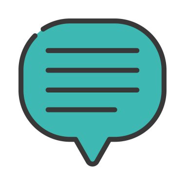 Oval İleti simgesi, vektör illüstrasyonu  