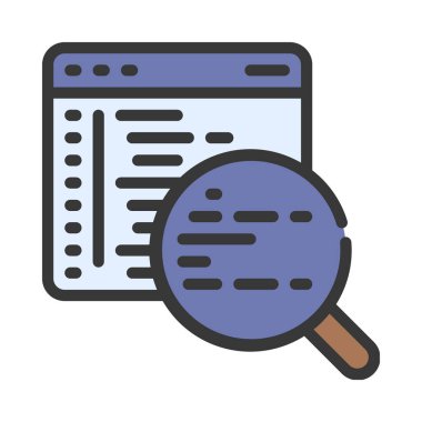 Kod Gözden Geçir Web simgesi vektör çizimi