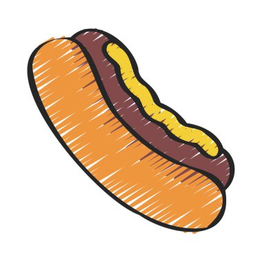  Hotdog vektör resimleme tasarımı