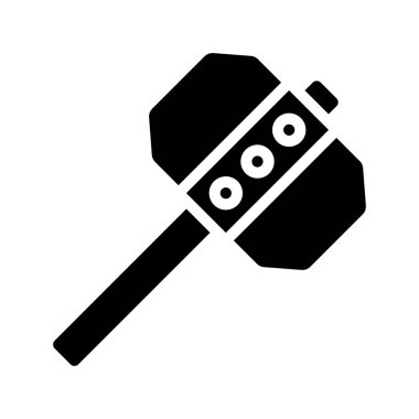 Çekiç ağ simgesi düz tasarım, vektör illüstrasyonu