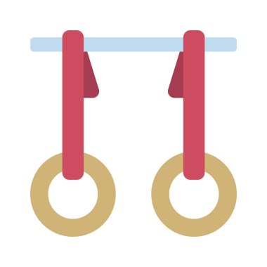 jimnastik yüzük düz kutsal kişilerin resmi, vektör çizim 