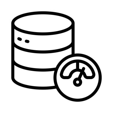 Veri Performans simgesi, vektör illüstrasyonu  