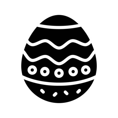 Paskalya yumurtası simgesi, vektör illüstrasyonu