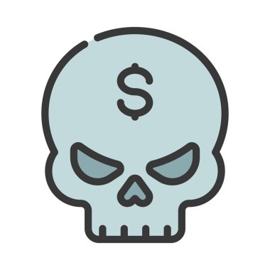 Finansal Kötülük Web ikonu vektör çizimi