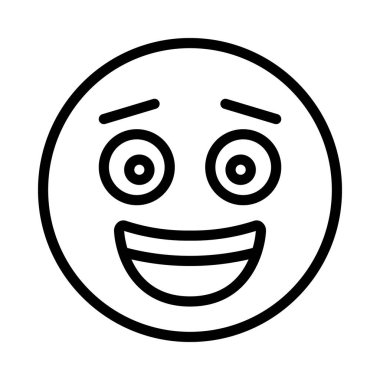 Gülümse Emoji Web simgesi vektör illüstrasyonu