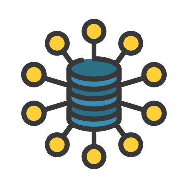 Büyük veri simgesi, vektör çizim 