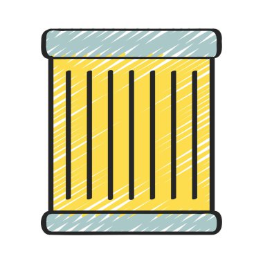 Yağ Filtresi düz simgesi, vektör illüstrasyonu 