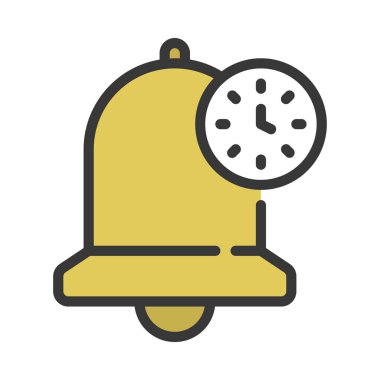 bildirim çanı simgesi, vektör illüstrasyonu basit tasarım