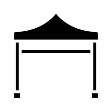 Çardak çadırı simgesi, vektör illüstrasyonu 