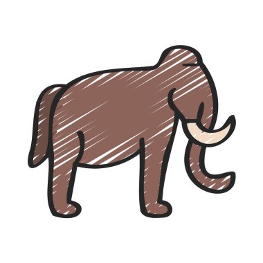 Mamut ağ simgesi vektör illüstrasyonu