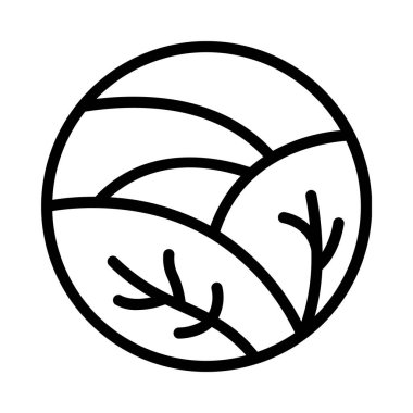 Lahana Web simgesi vektör illüstrasyonu