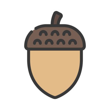 palamut vektörü düz renk simgesi