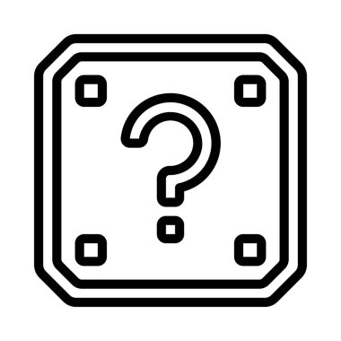 Soru Kutusu düz simgesi, vektör illüstrasyonu 