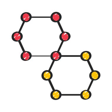 Moleküller web simgesi vektör çizimi