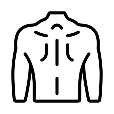 Erkek Sırtı ağ ikonu vektör illüstrasyonu