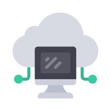 Bulut Hesaplama Simgesi vektör çizimi kavramı 