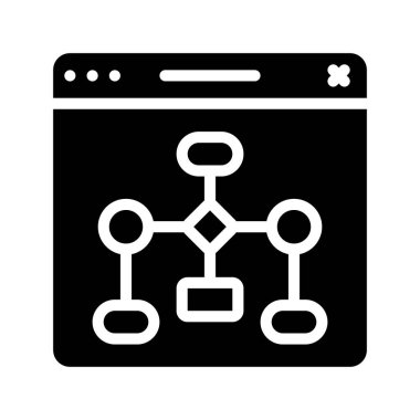 algoritma web simgesi vektör illüstrasyonu