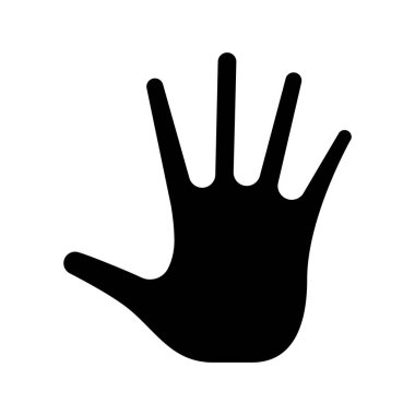 Palm Of Hand düz simgesi, vektör illüstrasyonu 