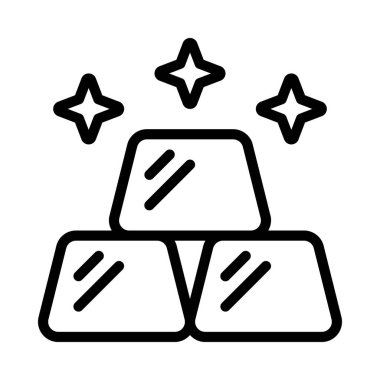 altın külçelerini kutsal kişilerin resmi, vektör çizim