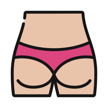 Buttocks web simgesi vektör illüstrasyonu
