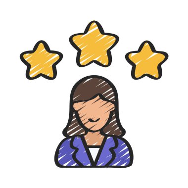 İstemci Memnuniyeti Web simgesi vektör illüstrasyonu