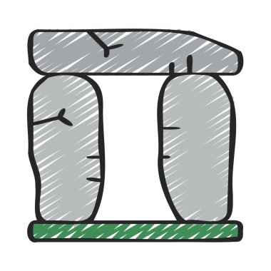 Stone Henge Web simgesi vektör illüstrasyonu