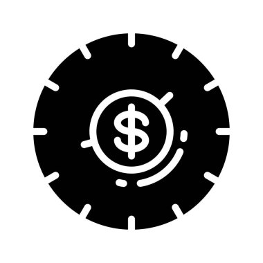 Mali Zamanlama web simgesi vektör illüstrasyonu