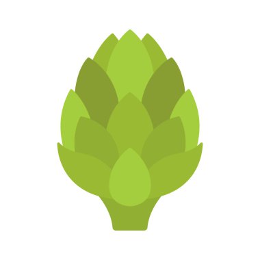 Enginar yassı simgesi, vektör illüstrasyonu 