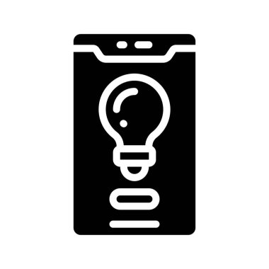 Mobil Işık Otomasyon simgesi, vektör illüstrasyonu basit tasarım