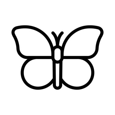 Kelebek ikonu. düz dizayn. vektör illüstrasyonu.