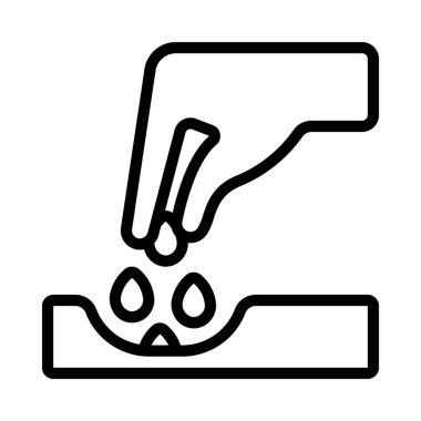 Tohum ekme simgesi, vektör illüstrasyonu