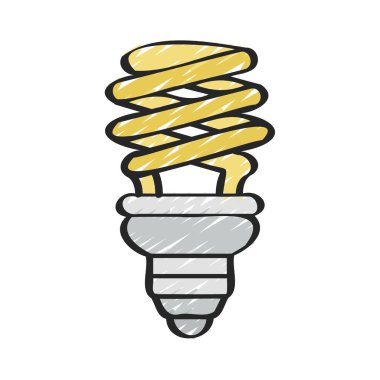 Eko ampul simgesi, vektör illüstrasyonu