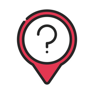 Basit konum simgesi, vektör illüstrasyonu