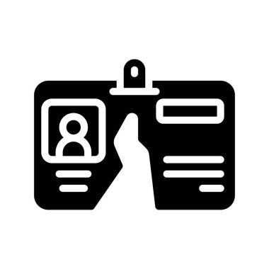 Kırık Kimlik kartı web simgesi vektör çizimi