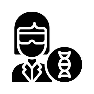 Erkek Kimya Mühendisi Web ikonu vektör çizimi