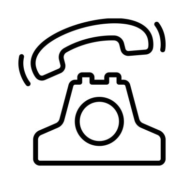 Sabit hat Telefon simgesi basit illüstrasyon